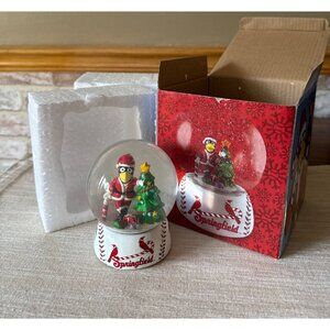 Springfield Cardinals St. Louis Fredbird Louie Santa Christmas Themed Snow Globe